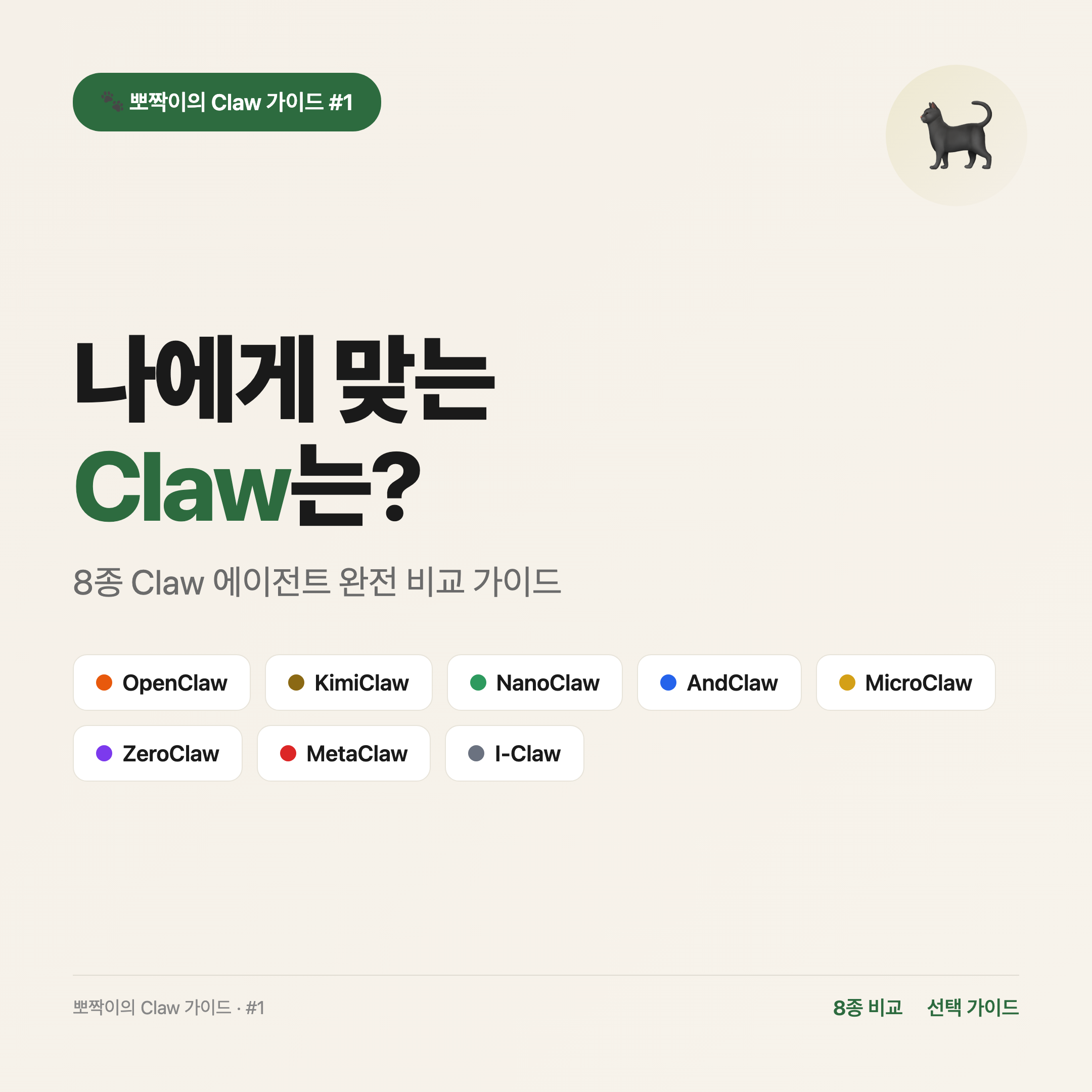 나에게 맞는 Claw는?