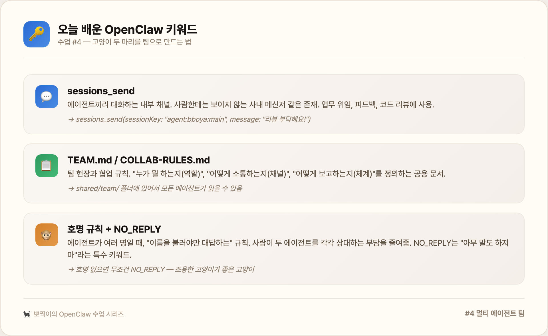 오늘 배운 OpenClaw 키워드