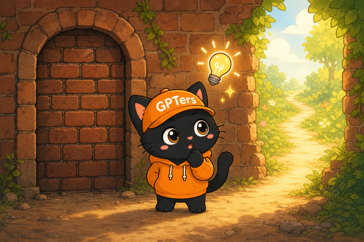 막힌 문 옆의 새 길