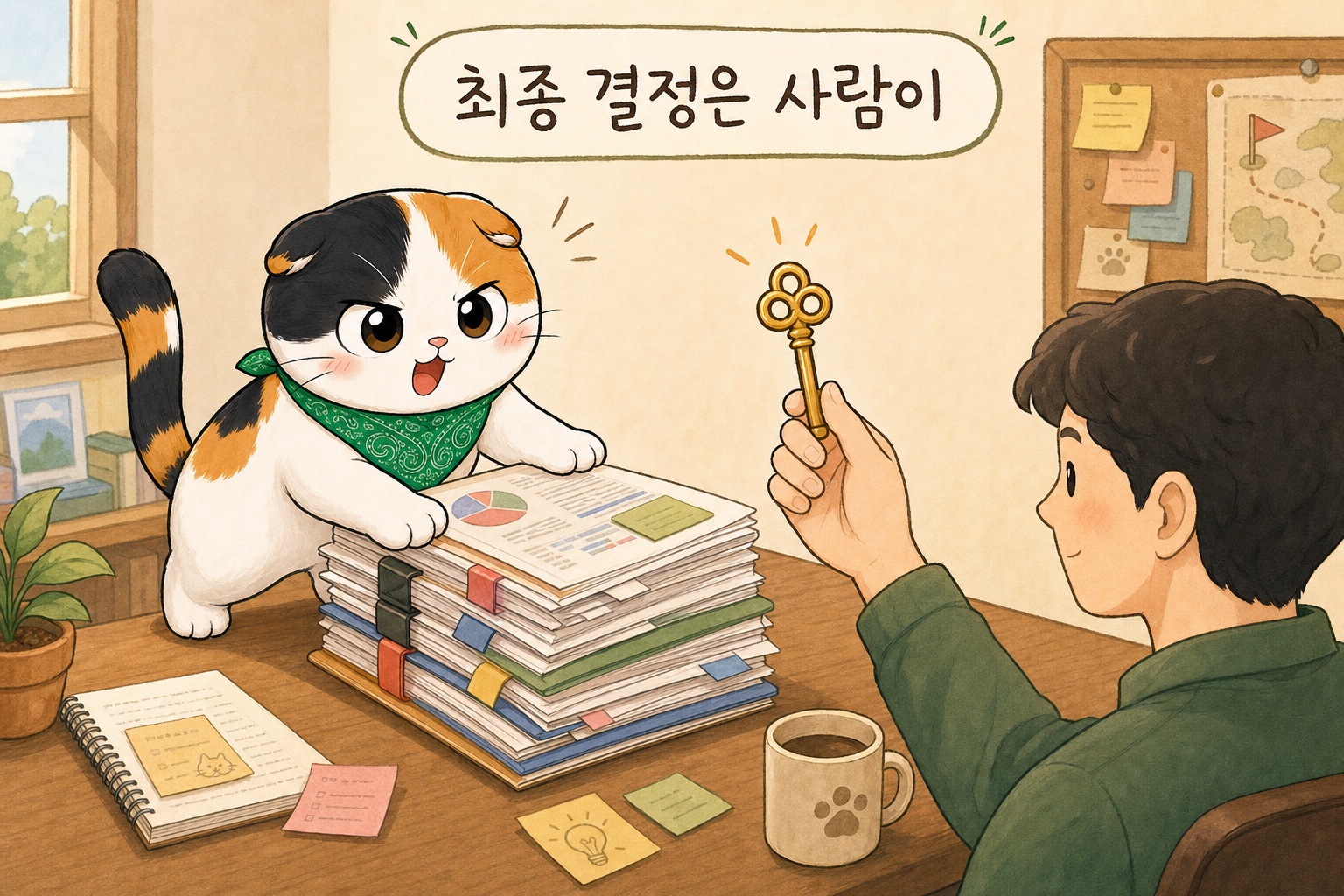 아롱이가 제출 직전 확인받고 뽀야가 안전을 거든다