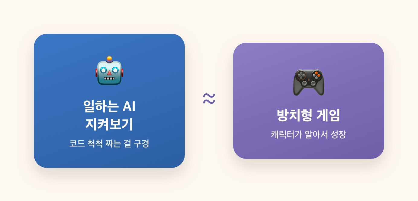 AI 지켜보기 = 방치형 게임