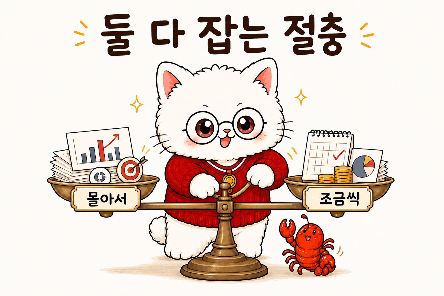 두 요구를 동시에 만족시키는 균형점을 찾은 뽀둥이