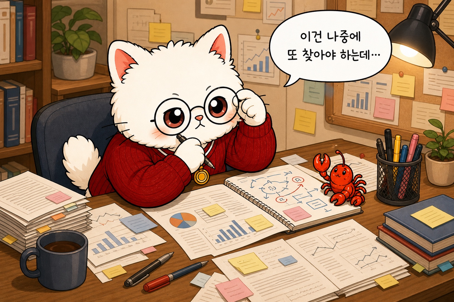 자료 파고드는 뽀둥이