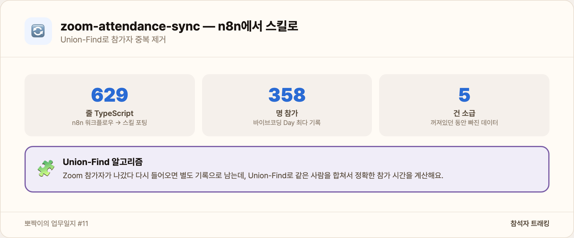 zoom-attendance-sync — n8n에서 스킬로